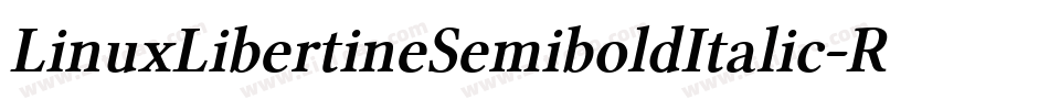 LinuxLibertineSemiboldItalic-RdWM字体转换