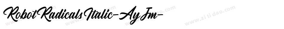 RobotRadicalsItalic-AyJm字体转换