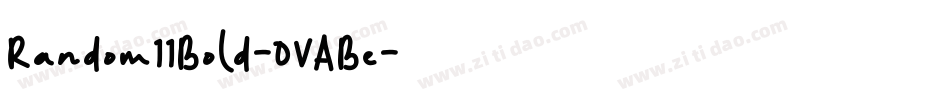 Random11Bold-OVABe字体转换