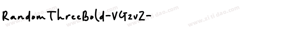 RandomThreeBold-VGzvZ字体转换