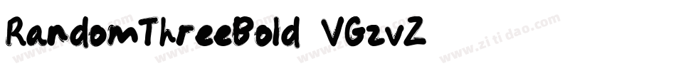 RandomThreeBold-VGzvZ字体转换