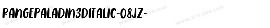 RangePaladin3DItalic-o8jz字体转换