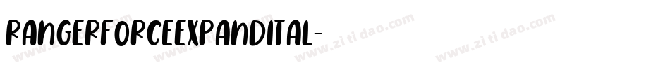 rangerforceexpandital字体转换