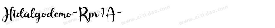 Hidalgodemo-Rpv1A字体转换