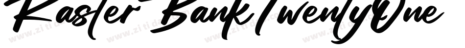 RasterBankTwentyOne字体转换