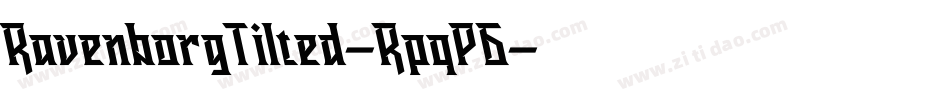 RavenborgTilted-RpqP6字体转换