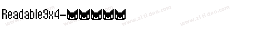 Readable9x4字体转换