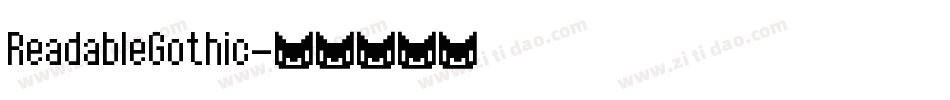 ReadableGothic字体转换