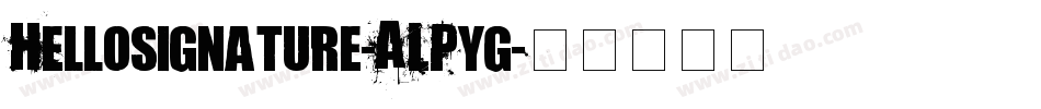 Hellosignature-ALPyg字体转换