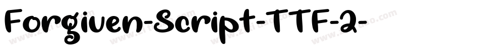 Forgiven-Script-TTF-2字体转换