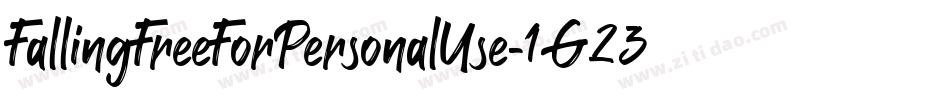 FallingFreeForPersonalUse-1G23M字体转换