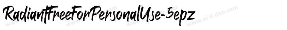 RadiantFreeForPersonalUse-5epz字体转换