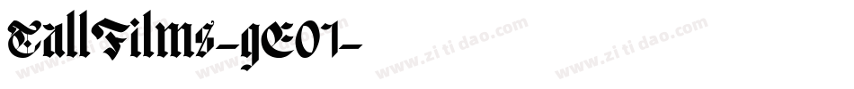 TallFilms-gE01字体转换