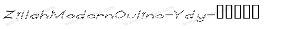 ZillahModernOuline-Ydy字体转换