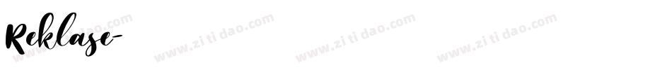 Reklase字体转换