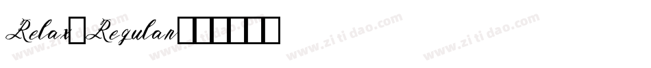 Relax-Regular字体转换