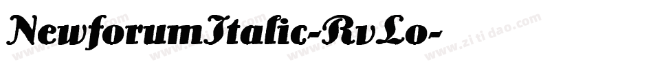 NewforumItalic-RvLo字体转换