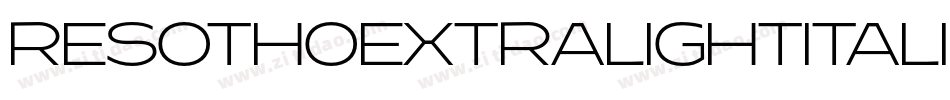 ResothoExtralightItalic-lgKad字体转换