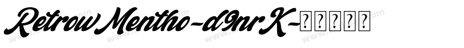 RetrowMentho-d9nrK字体转换