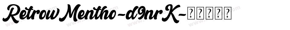 RetrowMentho-d9nrK字体转换