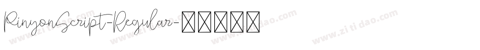PinyonScript-Regular字体转换