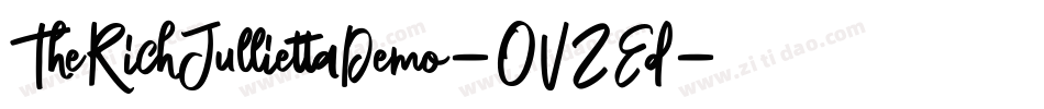 TheRichJulliettaDemo-OVZEd字体转换