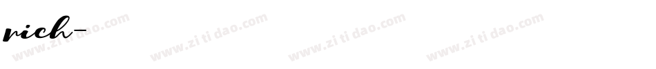 rich字体转换