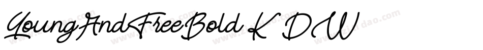 YoungAndFreeBold-K70DW字体转换