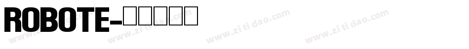 robote字体转换