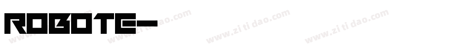 robote字体转换
