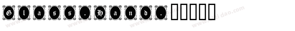 Glass-Hand字体转换