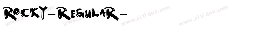 Rocky-Regular字体转换