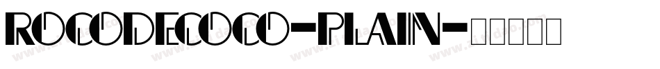 Rocodecoco-Plain字体转换