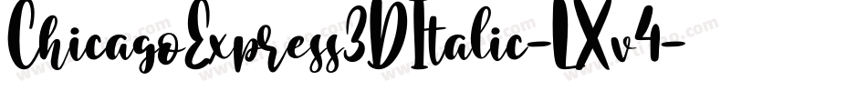 ChicagoExpress3DItalic-LXv4字体转换
