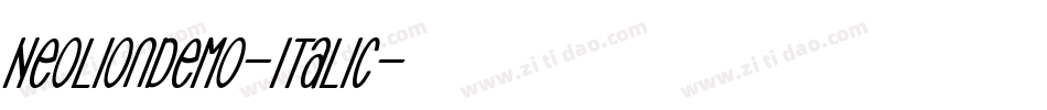 NeolionDemo-Italic字体转换