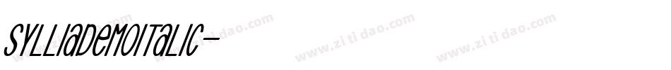 SylliaDemoItalic字体转换