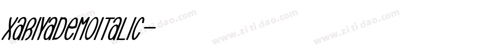 XabiyaDemoItalic字体转换