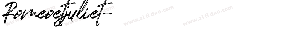Romeoetjuliet字体转换
