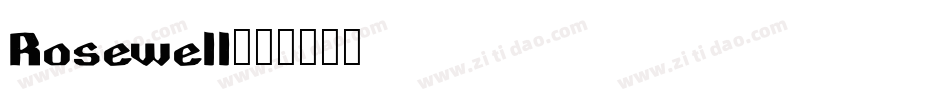 Rosewell字体转换