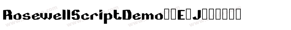 RosewellScriptDemo-8E4J字体转换
