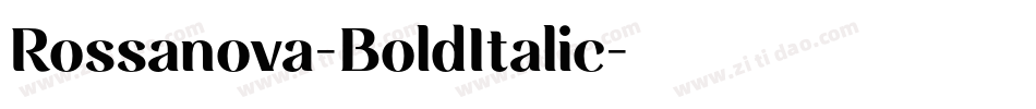 Rossanova-BoldItalic字体转换