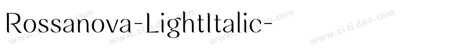 Rossanova-LightItalic字体转换
