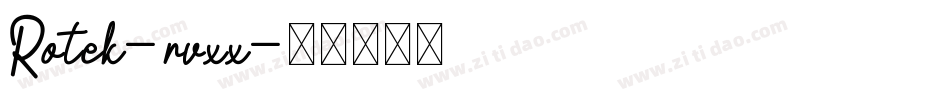 Rotek-rvxx字体转换