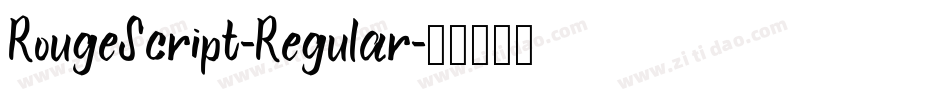 RougeScript-Regular字体转换
