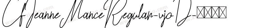 CfJeanneManceRegular-vjoD字体转换