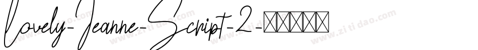 Lovely-Jeanne-Script-2字体转换