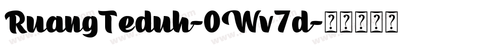 RuangTeduh-0Wv7d字体转换