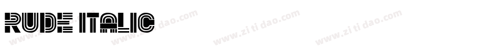 Rude-Italic字体转换