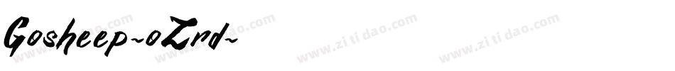 Gosheep-oZrd字体转换