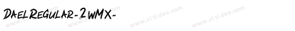 DaelRegular-2WMX字体转换
